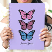 蝶カラフル紫名前をカスタムする プランナー手帳