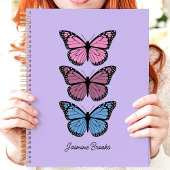 蝶カラフル紫名前をカスタムする プランナー手帳