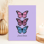 蝶カラフル紫名前をカスタムする プランナー手帳