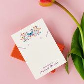 蝶カラフル花ジュエリー表示カード