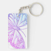 蝶カラフル芸術 キーホルダー (裏面)