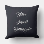 蝶カラフル芸術 | 鮮やか自然インスパイア クッション (裏面)