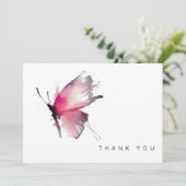 蝶カラフル葬式の忌引きありがとう サンキューカード (スタンド正面)