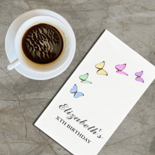 蝶カラフル誕生日