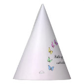 蝶カラフル誕生日 パーティーハット (左)