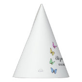 蝶カラフル誕生日 パーティーハット (左)