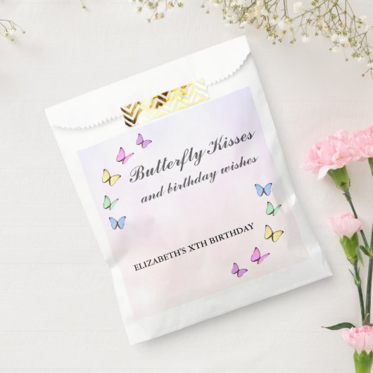 蝶カラフル誕生日 フェイバーバッグ (封をした状態)