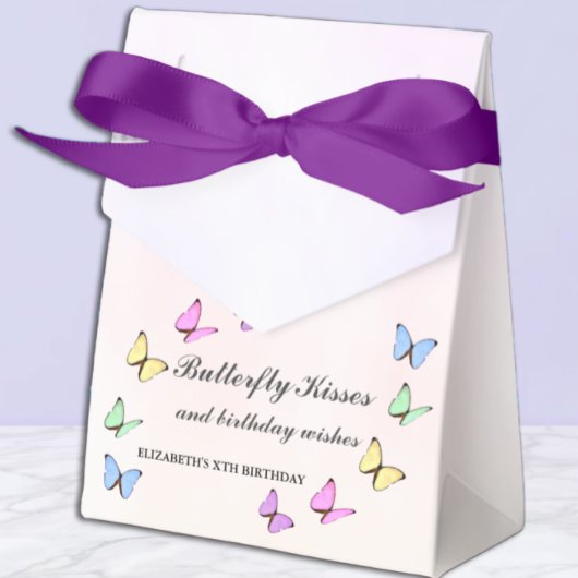 蝶カラフル誕生日 フェイバーボックス