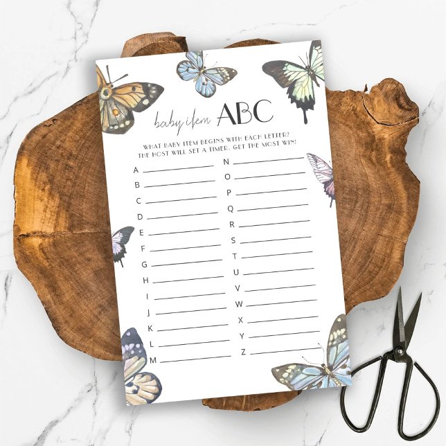 蝶カラフル赤ちゃんシャワーベビー品目ABC (クリエイターアップロード済み)