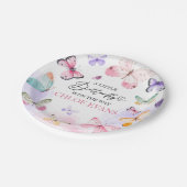 蝶カラフル赤ちゃんシャワー ペーパープレート (アングル)