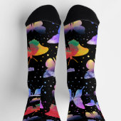 蝶カラフル靴下 ソックス (上部)