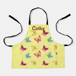 蝶カラフル類 エプロン