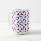 蝶カラフル類 コーヒーマグカップ (正面左)