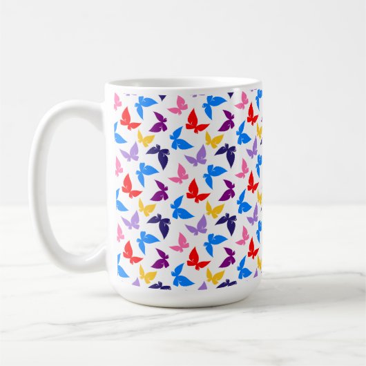 蝶カラフル類 コーヒーマグカップ (左)