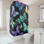 蝶カラフル類 シャワーカーテン (インサイチュ)
