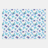 蝶カラフル類 ラッピングペーパーシート (正面2)