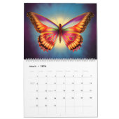 蝶カラフル類 |ラディアントバタフライ魔法 カレンダー (3月 2026)