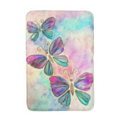 蝶カラフル風呂マット バスマット (正面縦)