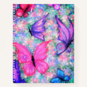 蝶カラフル飛んでいるノート絵画- s ノートブック (正面)