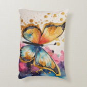蝶カラフル アクセントクッション (裏面(縦))