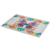 蝶カラフル カッティングボード (角)