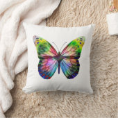 蝶カラフル クッション (ブランケット)