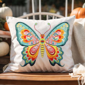 蝶カラフル クッション
