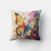 蝶カラフル クッション (裏面)