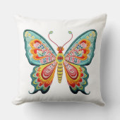 蝶カラフル クッション (正面)