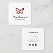 蝶カラフル スクエア名刺 (正面/裏面)