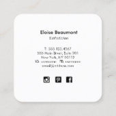 蝶カラフル スクエア名刺 (裏面)