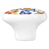蝶カラフル セラミックノブ (側面)