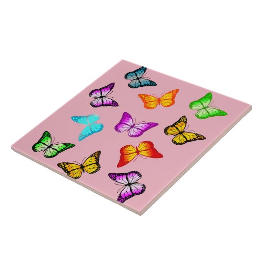 蝶カラフル タイル (側面)