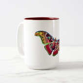 蝶カラフル ツートーンマグカップ (正面左)