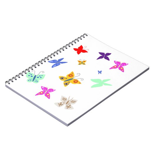 蝶カラフル ノートブック (左側)