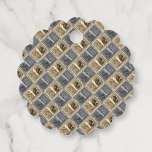 蝶カラフル |ハーフドロップ |ツイスト | フェイバータグ (正面)