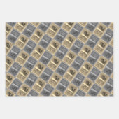 蝶カラフル |フィルタ |ハーフドロップ | ラッピングペーパーシート (正面2)