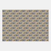 蝶カラフル |フィルタ |ハーフドロップ | ラッピングペーパーシート (正面)