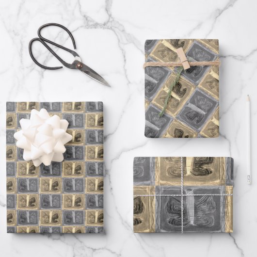 蝶カラフル |フィルタ |ハーフドロップ | ラッピングペーパーシート (正面)