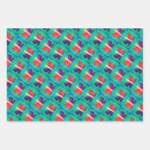 蝶カラフル |フィルタ |基本 | ラッピングペーパーシート (正面2)