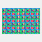 蝶カラフル |フィルタ |基本 | ラッピングペーパーシート (正面)