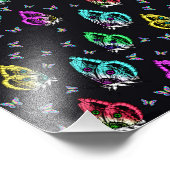 蝶カラフル フォトプリント            (角)