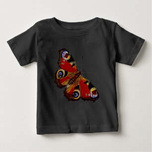 蝶カラフル ベビーTシャツ
