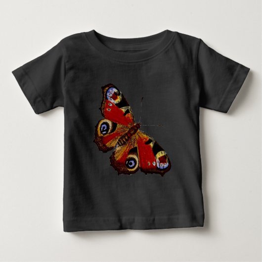 蝶カラフル ベビーTシャツ (正面)