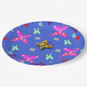 蝶カラフル ペーパープレート (アングル)