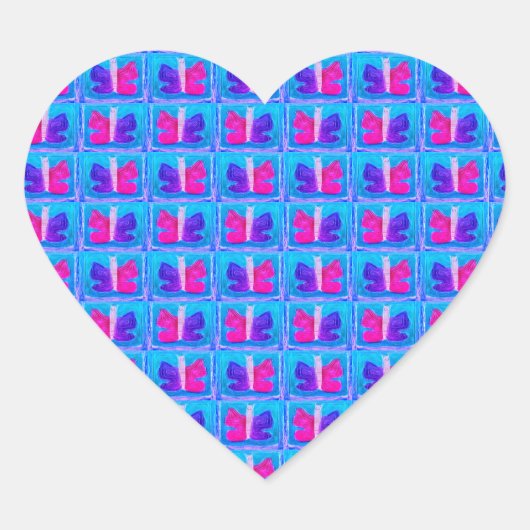 蝶カラフル |マイアミフィルタ |基本 | ハートシール (正面)