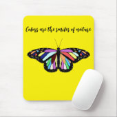 蝶カラフル マウスパッド (マウス)