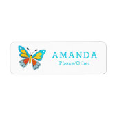 蝶カラフル ラベル (正面)