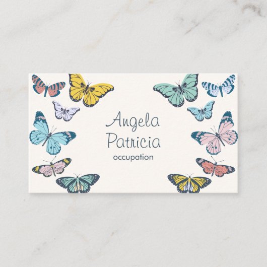 蝶カラフル 名刺 (正面)