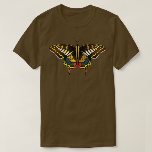 蝶カラフル Tシャツ (デザイン正面)